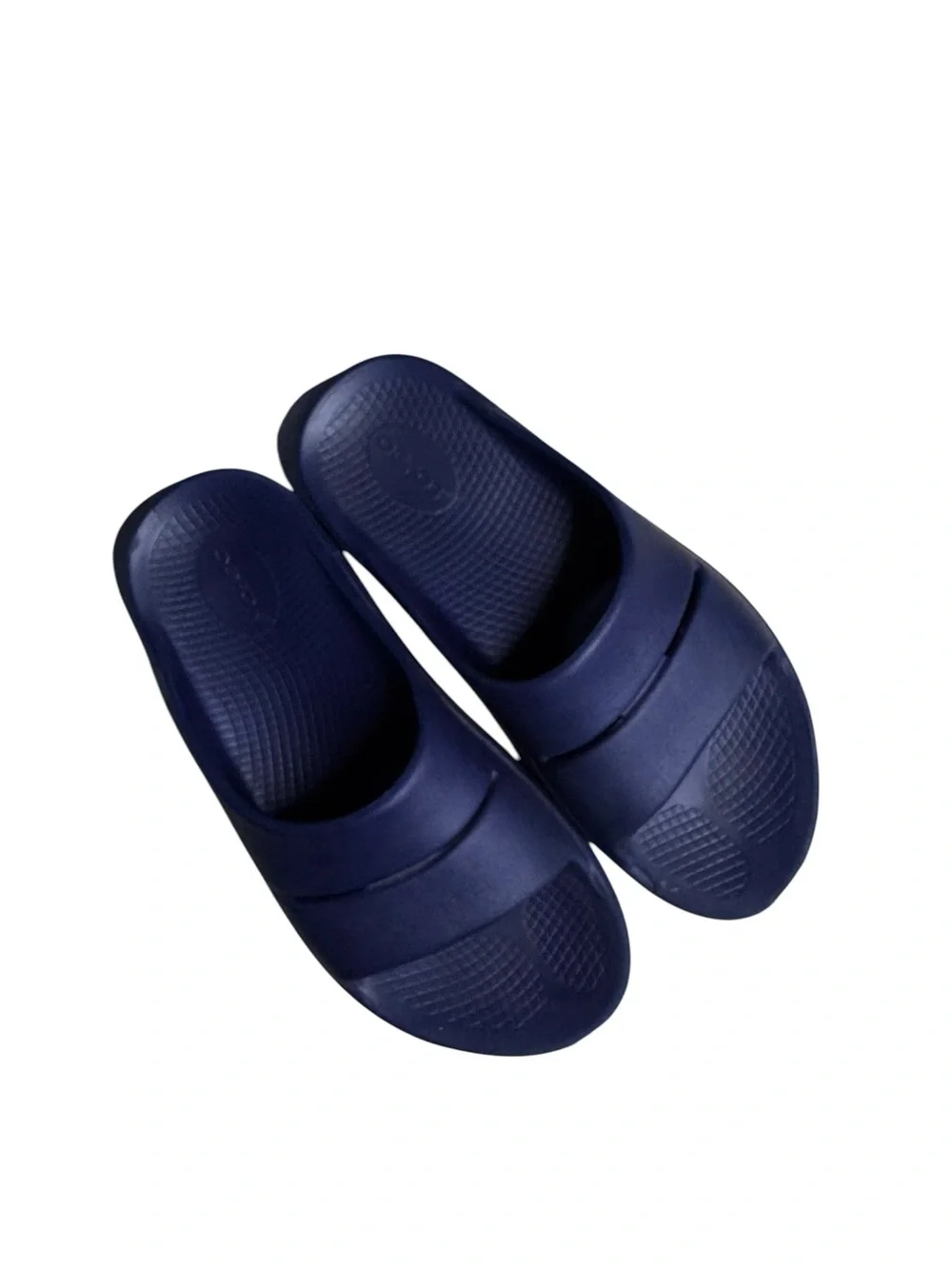 Oofos Ooahh Navy Unisex Slide Sandal M8/W10
